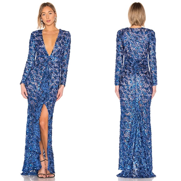 NBD Dresses & Skirts - NBD ICE MELTS MAXI SEQUIN DEEP V NECK FORMAL GOWN